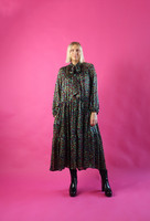 FLOWY- DRESS LONG, MULTICOLOR LEO