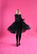 DISHY- DRESS, GLITTER BLACK