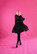 DISHY- DRESS, GLITTER BLACK