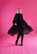DISHY- DRESS WITH BOW COLLAR, GLITTER BLACK