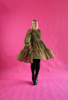 DISHY- DRESS, GLITTER BLACK GOLD