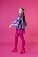 LUSH- SHIRT WITH BOW COLLAR, RAINBOW