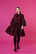 LUSH- DRESS with BOW COLLAR, RED WINE