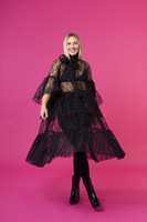 LUSH - DRESS TULLE LACE, BLACK