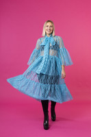 LUSH - DRESS TULLE LACE, TURQUOISE