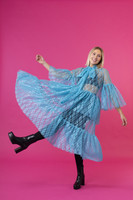 LUSH - DRESS TULLE LACE, TURQUOISE