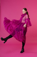 LUSH - DRESS TULLE LACE, DARK PINK