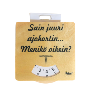 Puinen parkkikiekko, Sain juuri ajokortin