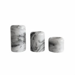 Kynttilälyhty marmori, 3 kpl