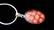 Punainen veriseitikki kala-kaulakoru, ovaali, koko 13x18mm
