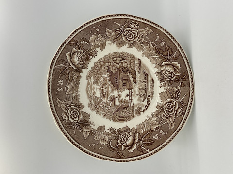 Maisema soup plate, brown