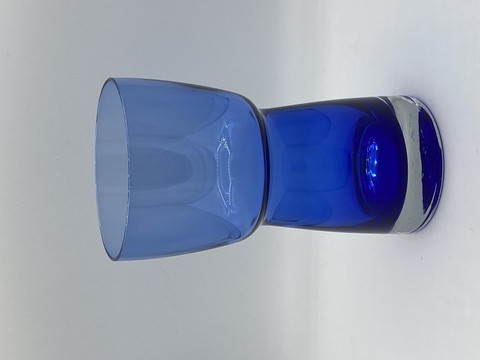 Glass vase, blue