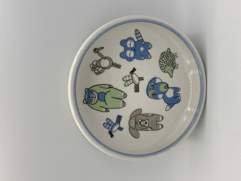 Pentik children's plate, blue