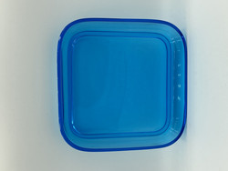 Square plate, light blue
