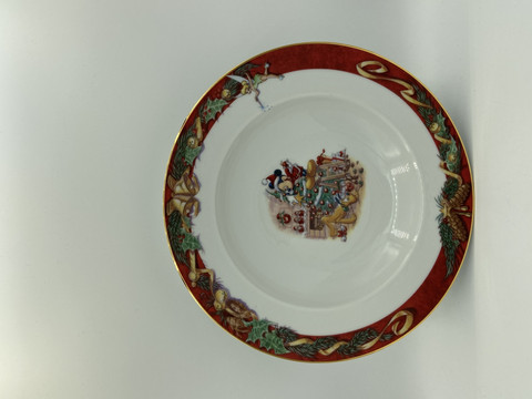 Disney Christmas soup plate 