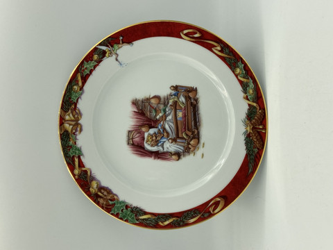 Disney Christmas first course plate 