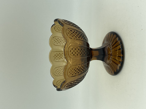 Nuutajärvi sugar bowl, brown