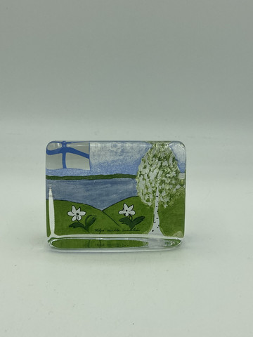 Glass card Spring in Finland