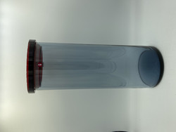 Jars, grey/red lid