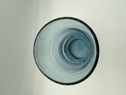 Glass vase, blue gray
