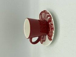 Graphics espresso cup, red
