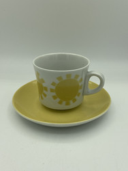 Ratas kaffekopp blåsmönster, gul