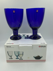 Verna wine glass 22cl 2-set, cobalt blue