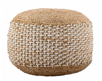 Pouf juuttirahi 50x35cm, kaksi eri väriä