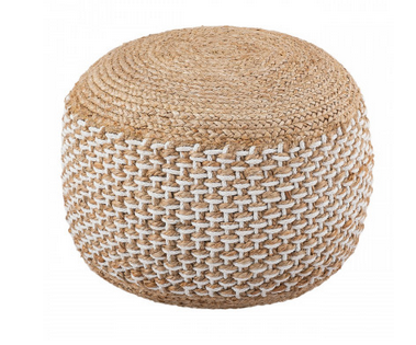 Pouf juuttirahi 50x35cm, kaksi eri väriä