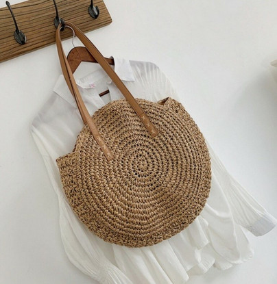 Round Wicker bag