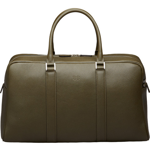 Varese Overnighter Bag -nahkalaukku, Military green