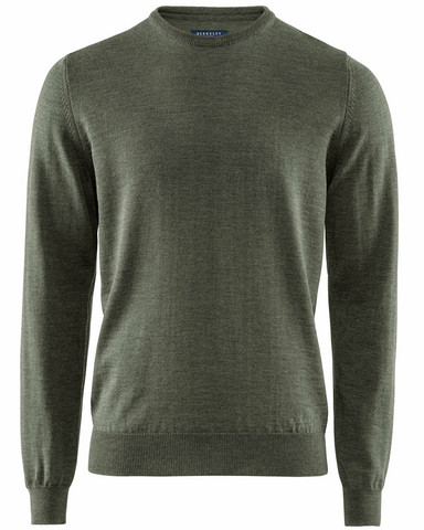 Wilton Merino Crew, Olive Green