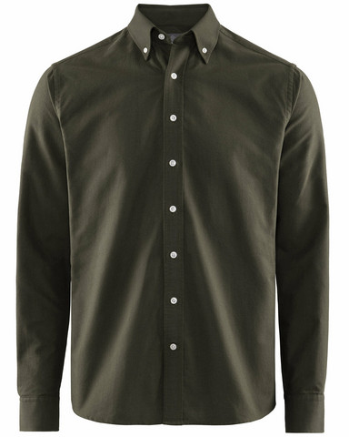 Porto Oxford Tailored Shirt, Olive Green