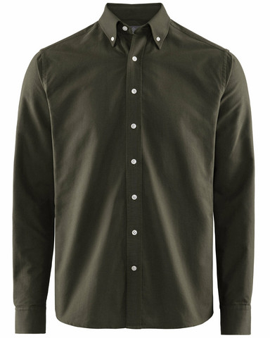 Porto Oxford Regular Shirt, Olive Green