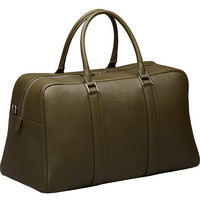 Varese Overnighter Bag -nahkalaukku, Military green