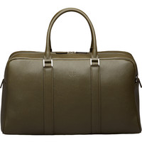 Varese Overnighter Bag -nahkalaukku, Military green