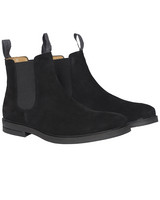 Chelsea Suede Boot, Black