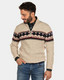 Aranga Halfzip neule, Dusty Ecru