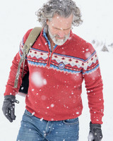 Aranga Halfzip neule, Cardinal Red