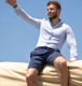 Whale Bay Cotton Stretch -shortsit, Navy