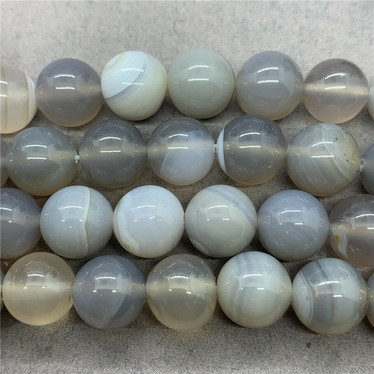 Harmaa Lace akaatti 8mm 48 kpl