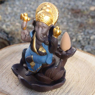 Backflow Ganesha suitsuketeline sininen-kulta