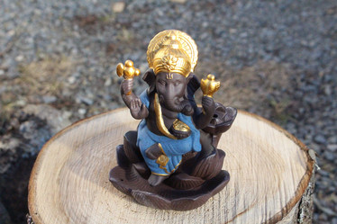 Backflow Ganesha suitsuketeline sininen-kulta