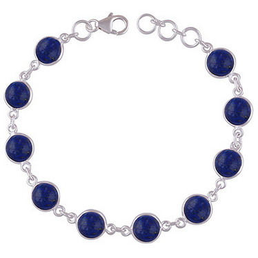 Lapis lazuli rannekoru hopeaa