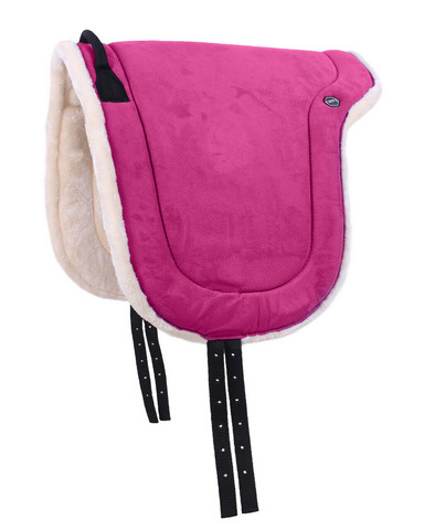 QHP Bareback Pad Ratsastushuopa, pinkki
