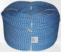 Flätad polyeten Ø 10 mm, 500 m/krt, blå/vit