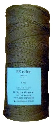 Tvinnad polyeten (PE) 380D/18, 1 kg/rll, grå