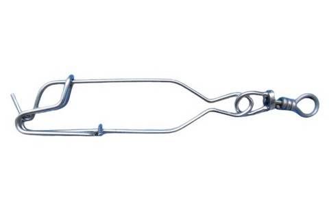 Rostfri snabbhake 2.0 mm x 100 mm med lekare (USA)