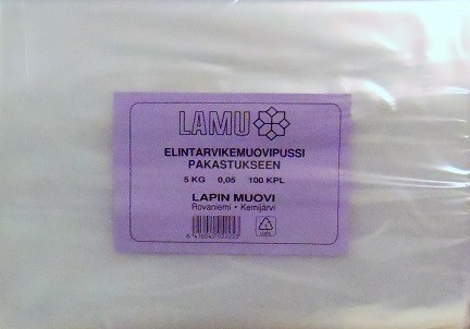 Plastpåse (livsmedel) 5 kg 30 x 47 cm, 0,05 mm, förpackning 100 st