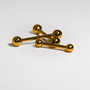 PVD gold barbell